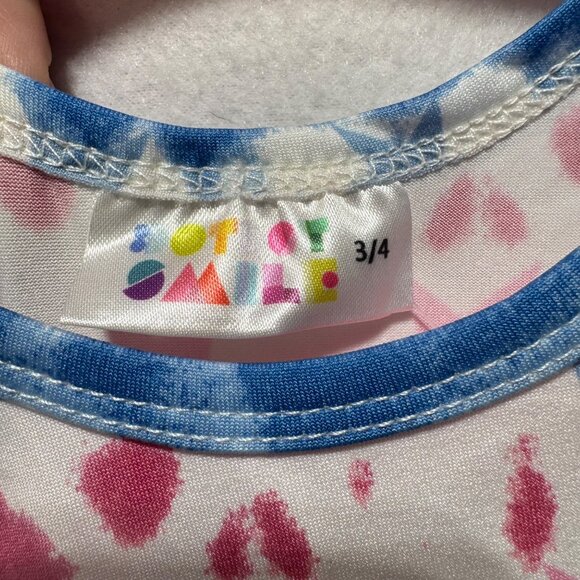 Girls Dotdotsmile Tank Dress Size 3/4 Red White and Blue New With Tags - Picture 3 of 5